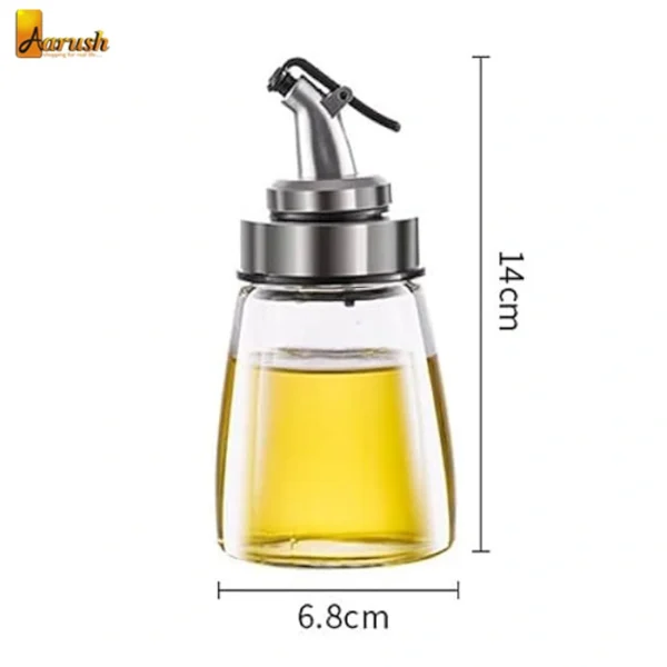 Transparent Glass Pressure Liquid Seasoning Oil and Vinegar Dispenser Storage Bottle