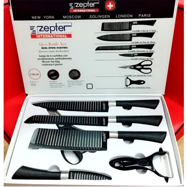 Premium Quality Zepter Shaped Knives Set - 6Pcs