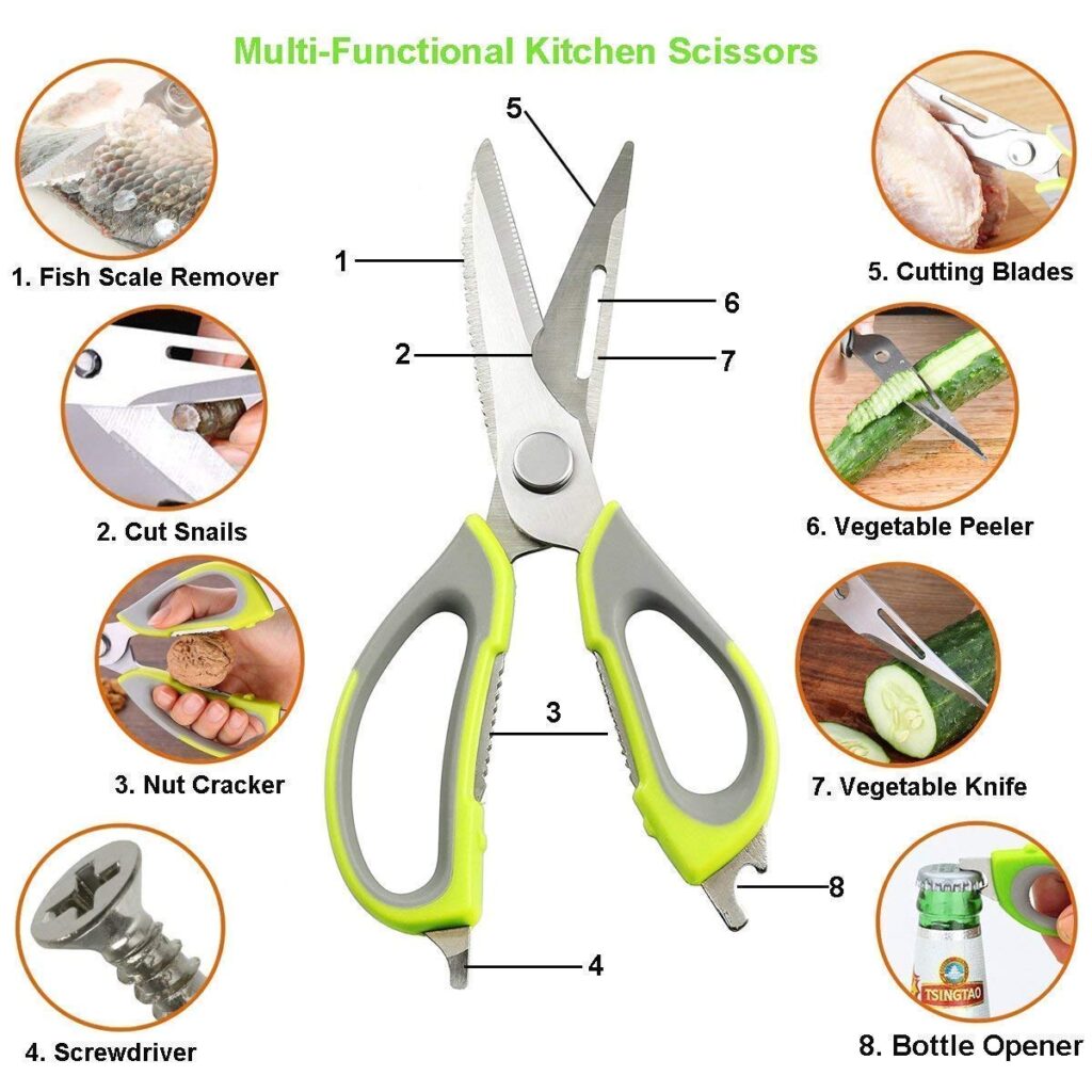 8-In-1 Multifunctional Kitchen Scissors