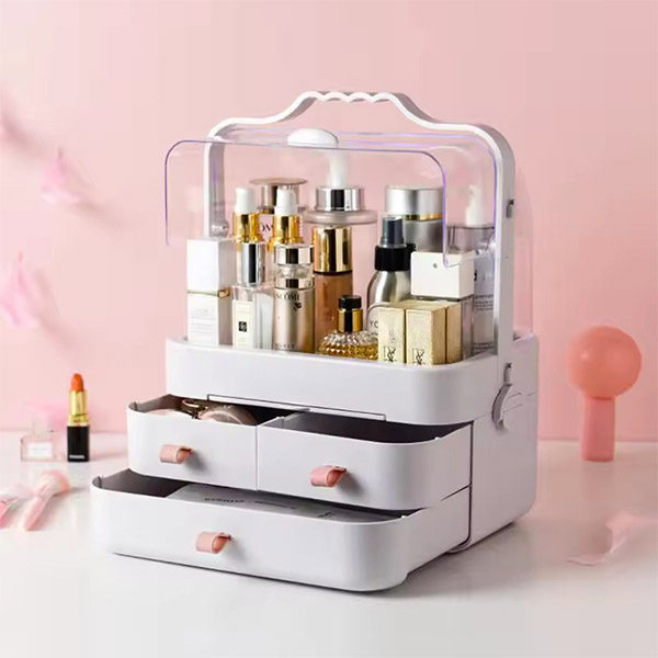 Cosmetic Organizer Makeup Storage Box With Drawers Transparent And Waterproof