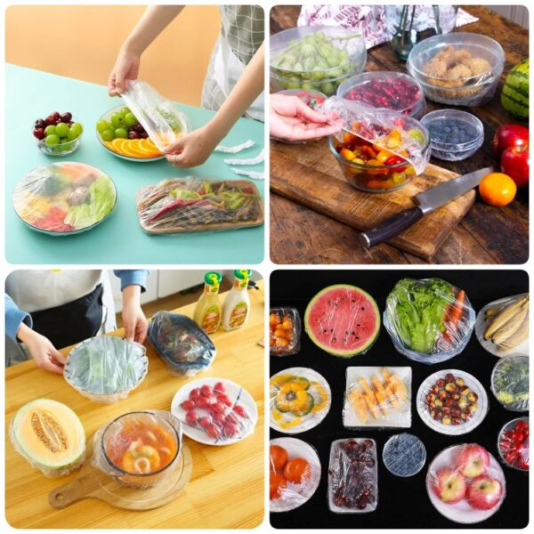 Disposable Multifunctional Food Cover Elastic 100Pcs