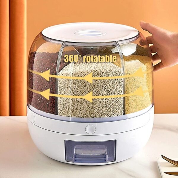 Multi-section rice and pulse dispenser