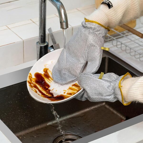 high quality silicone dish washing kitchen hand gloves