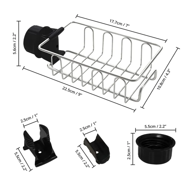 Dish drying rack with faucet attachment