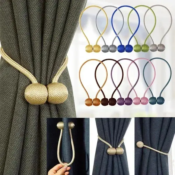 magnetic curtain tiebacks set, magnetic curtain holders